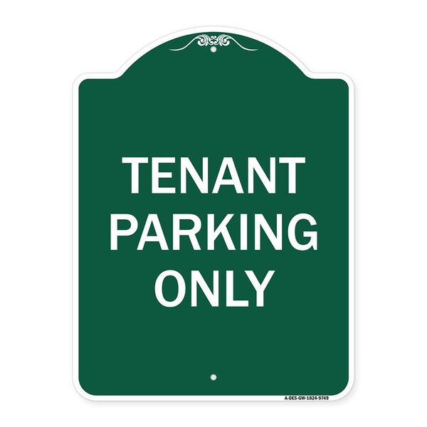 Tenant Parking Only Heavy-Gauge Aluminum Architectural Sign, 24" x 18", GW-1824-9749